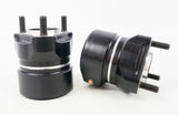 Black Aluminium 50mm x 70mm Rear Hub Set