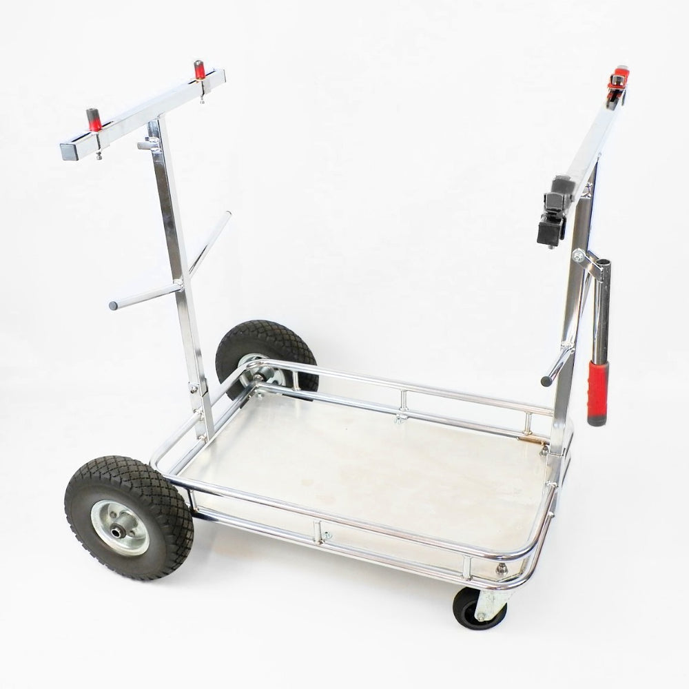 Senzo Chrome 4 Wheel Trolley with Shelf
