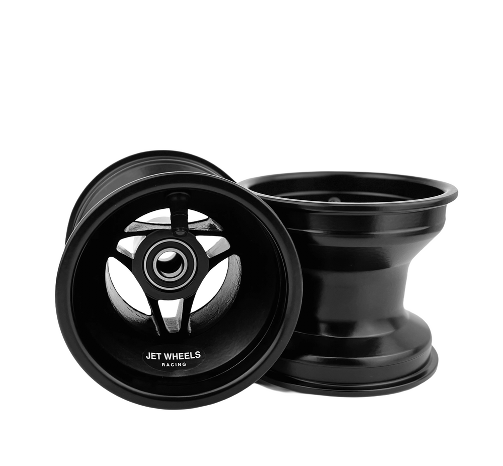 Jet Bearing Front Wheel Rim 115mm Flush Offset 3 Spoke Black