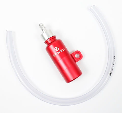 Senzo Red Aluminium Overflow / Recovery Bottle for Radiators