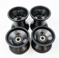 Jet Alloy Black Central Offset 105/140mm Cadet Wheel Rim Set