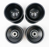 Jet Alloy Black Central Offset 105/140mm Cadet Wheel Rim Set