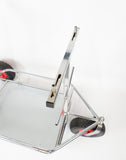 Chrome 3 Wheel Trolley with Shelf