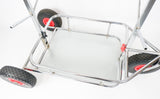 Chrome 3 Wheel Trolley with Shelf