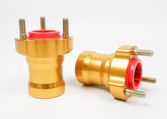 Gold Aluminium 25mm x 75mm Front Hub Set