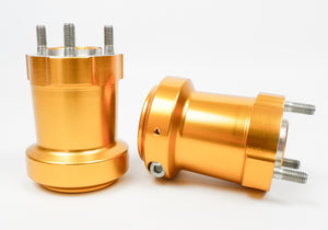 Gold Aluminium 50mm x 95mm Rear Hub Set