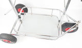 Chrome 3 Wheel Trolley with Shelf
