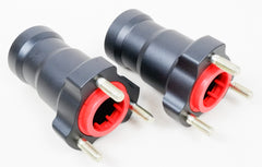 Pair of Black 25mm x 95mm Front Hubs