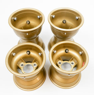 OTK Tony Kart AXP Gold Aluminium 130/180 Wheel Rim Set