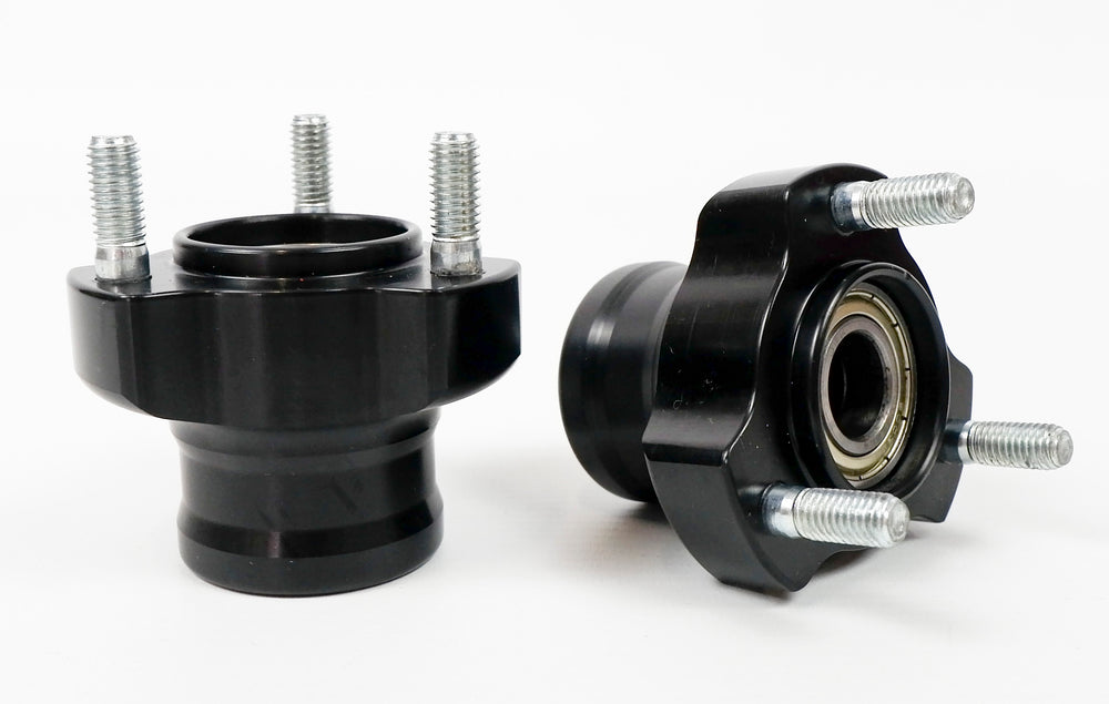 Pair of Black 17mm x 50mm Front Hubs