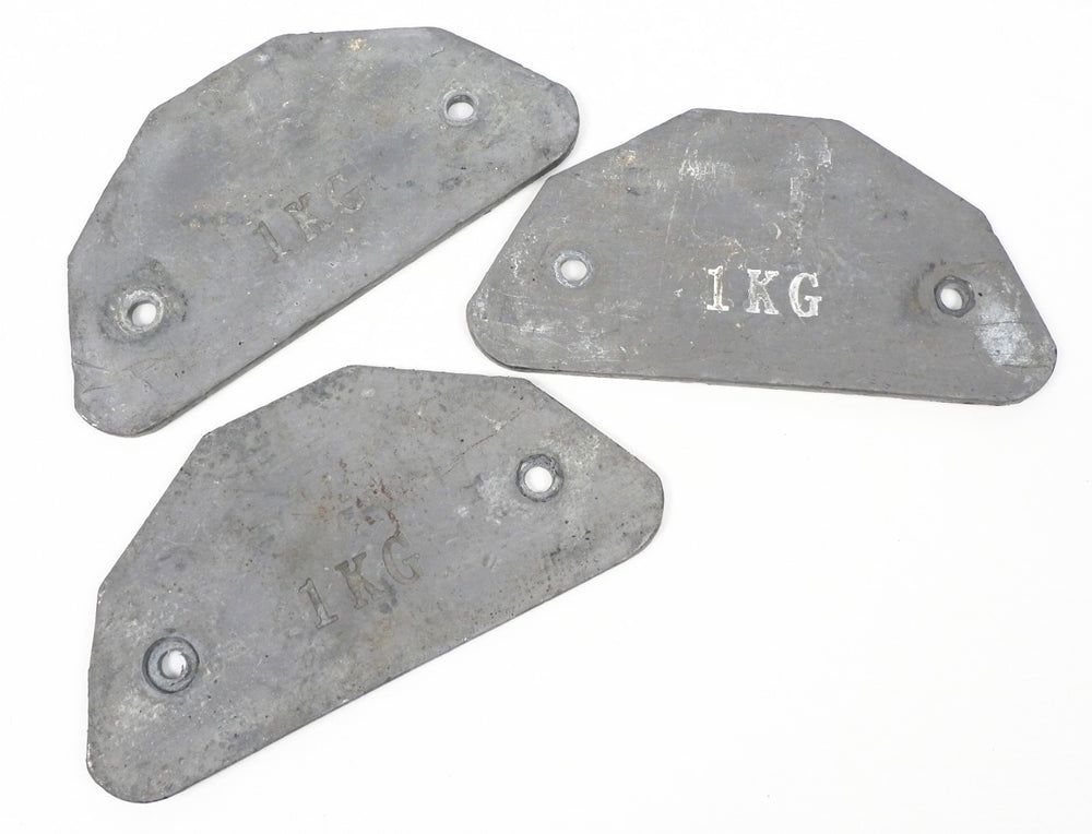 Set of 3 Pre-Drilled 1KG Lead Weights / Ballasts