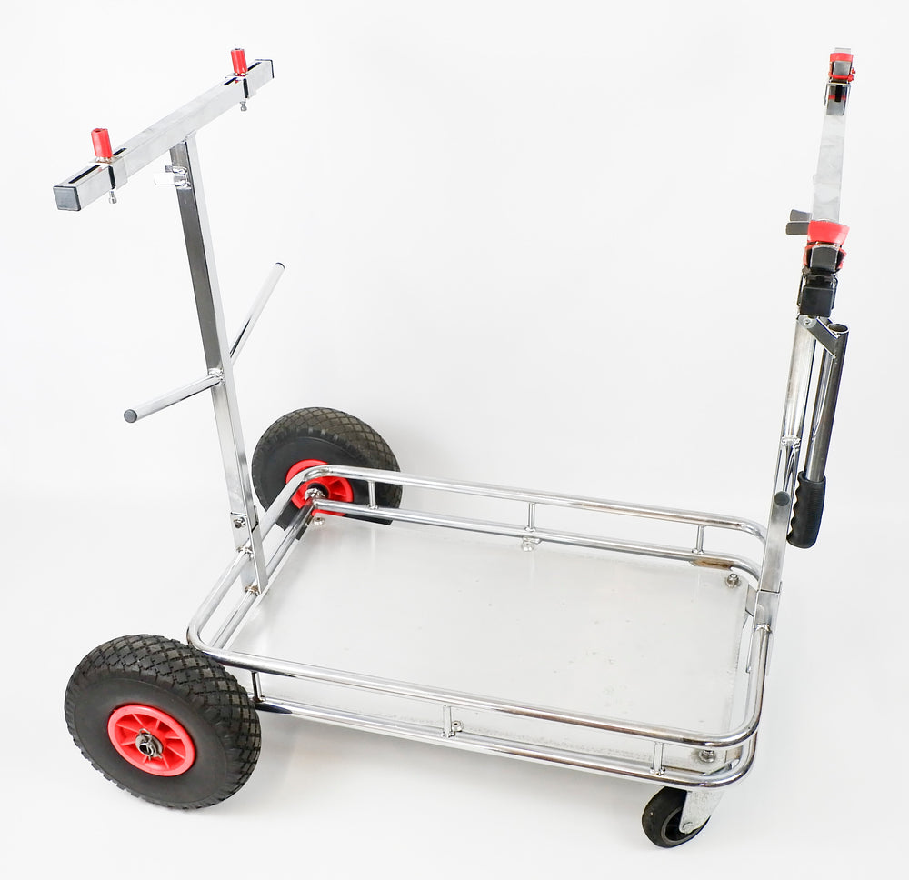 Senzo Chrome 4 Wheel Trolley with Shelf