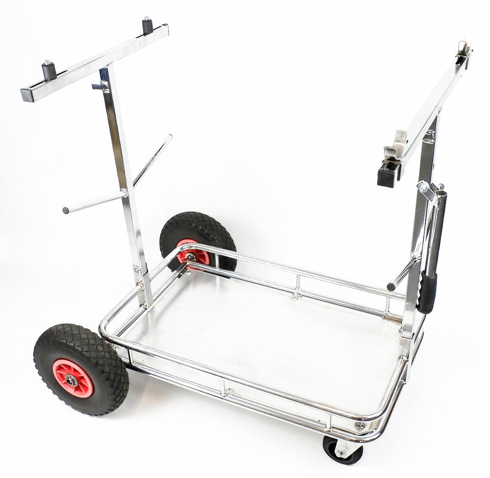 Senzo Chrome 4 Wheel Trolley with Shelf