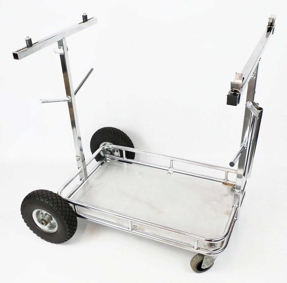 Senzo Chrome 4 Wheel Trolley with Shelf