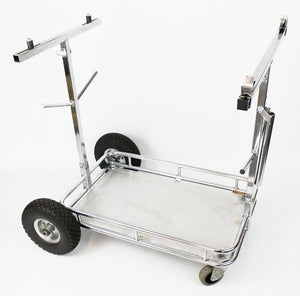 Senzo Chrome 4 Wheel Trolley with Shelf