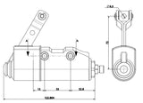 Righetti Ridolfi K225 Black Aluminium Brake Master Cylinder