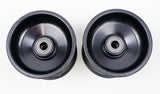 Jet Black 115mm Central Offset Cadet Front Wheel Rim Pair