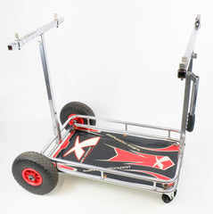Chrome 4 Wheel Trolley with Shelf