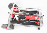 Chrome 4 Wheel Trolley with Shelf