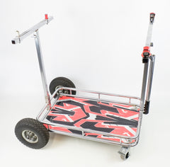 Chrome 4 Wheel Trolley with Shelf