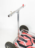 Chrome 4 Wheel Trolley with Shelf