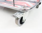 Chrome 4 Wheel Trolley with Shelf