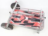 Chrome 4 Wheel Trolley with Shelf