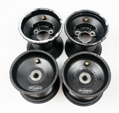 Jet Alloy Black Central Offset 105/130mm Cadet Wheel Rim Set