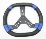 Compkart 340mm Diameter Blue / Black Steering Wheel
