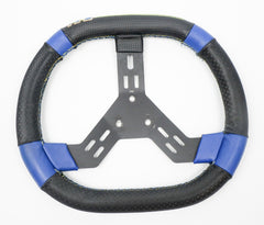 Compkart 340mm Diameter Blue / Black Steering Wheel