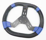 Compkart 340mm Diameter Blue / Black Steering Wheel