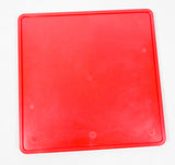 Red Nylon Rear Bumper Number Plate