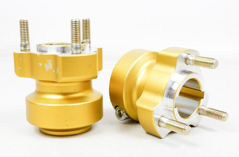 Set of Gold 30mm x 62mm Rear Hubs