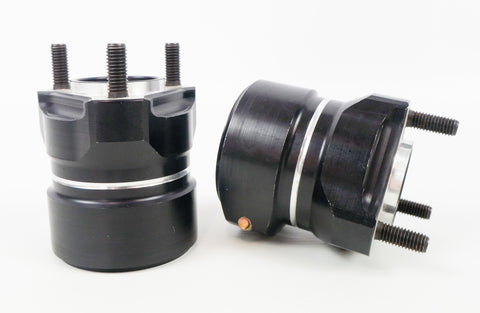 Black Aluminium 50mm x 70mm Rear Hub Set