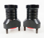 Pair of Black Aluminium 25mm x 82mm Front Hubs