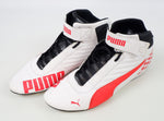 Puma Mid Cat III White / Red Kart Racing Boots Size 45 UK 10.5