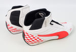 Puma Mid Cat III White / Red Kart Racing Boots Size 45 UK 10.5