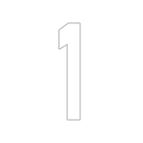 Precision Kart Number Sticker (Single)
