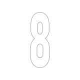 Precision Kart Number Sticker (Single)
