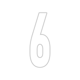 Precision Kart Number Sticker (Single)