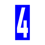 Precision Kart Number Sticker (Single)