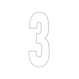 Precision Kart Number Sticker (Single)