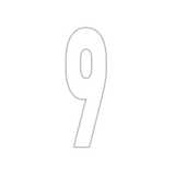 Precision Kart Number Sticker (Single)