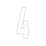 Precision Kart Number Sticker (Single)