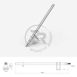 M8 510mm Chrome Steering Column