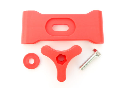 Complete Red Plastic Fuel Tank Mounting Bracket Kit