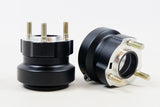 Set of Black Aluminium 50mm x 62mm Short Rear Hubs