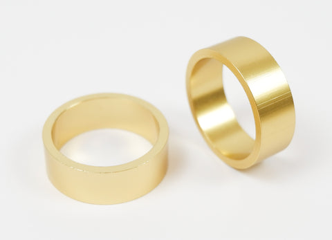Pair of 25mm Gold Universal Stub Axle Spacers