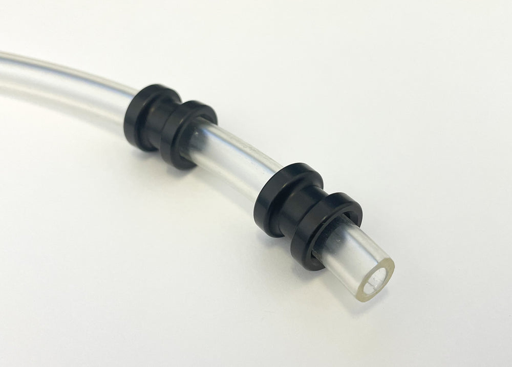 Pair of Black Fuel Pipe Holder / Fasteners