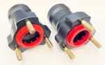 Pair of Black 25 mm x 75 mm Front Hubs
